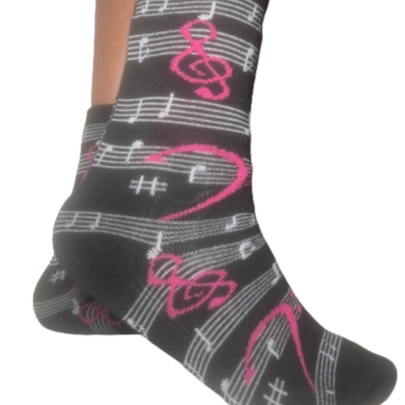 Music Note Socks - Picture 2 of 3